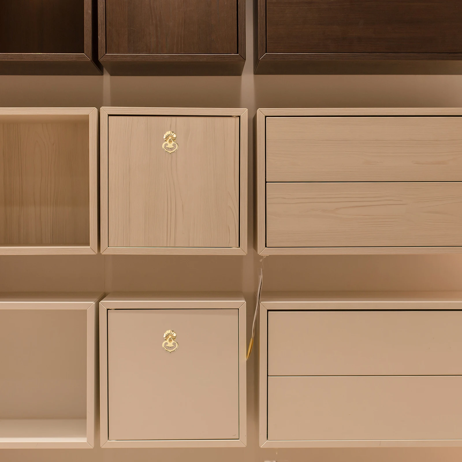 Maniglie per cassetti cinesi in rame, pomelli in ottone per cassettiere, porte, mobili decorativi, maniglie in rame puro