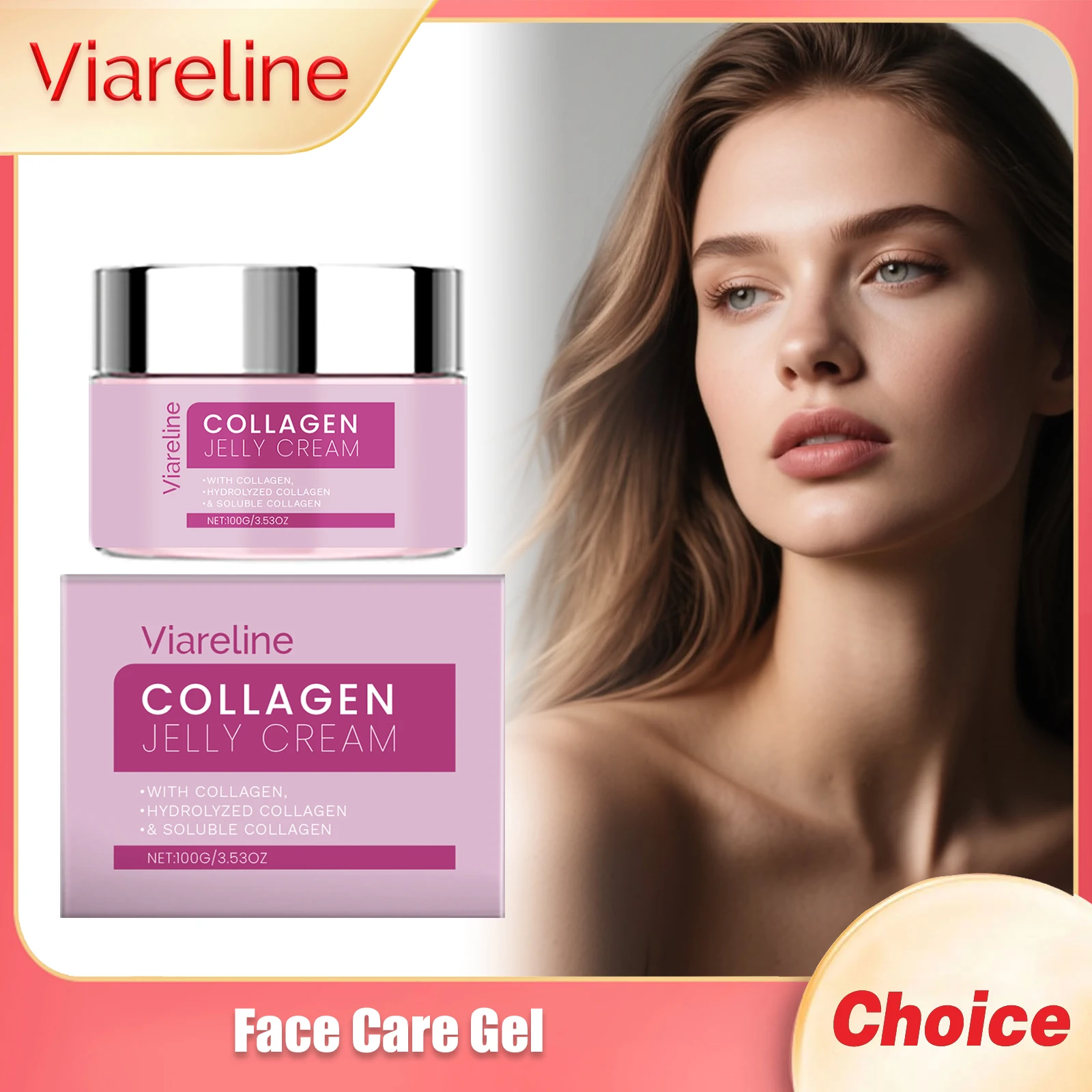 

VIARELINE Face Care Cream Deep Hydration Brighten Skin Improve Roughness Enhance Elasticity Nourishs Facial Moisturizing Creams