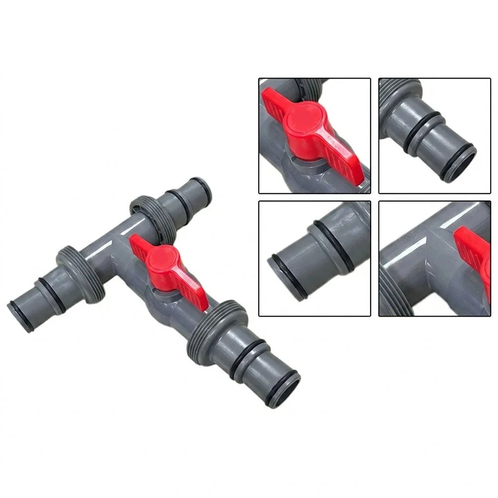 T-Shaped Pool Fitting 1.5 T-Joint Pool Hose Upgraded O-ring Sealing Leak Prevention Design No-Tool Installation