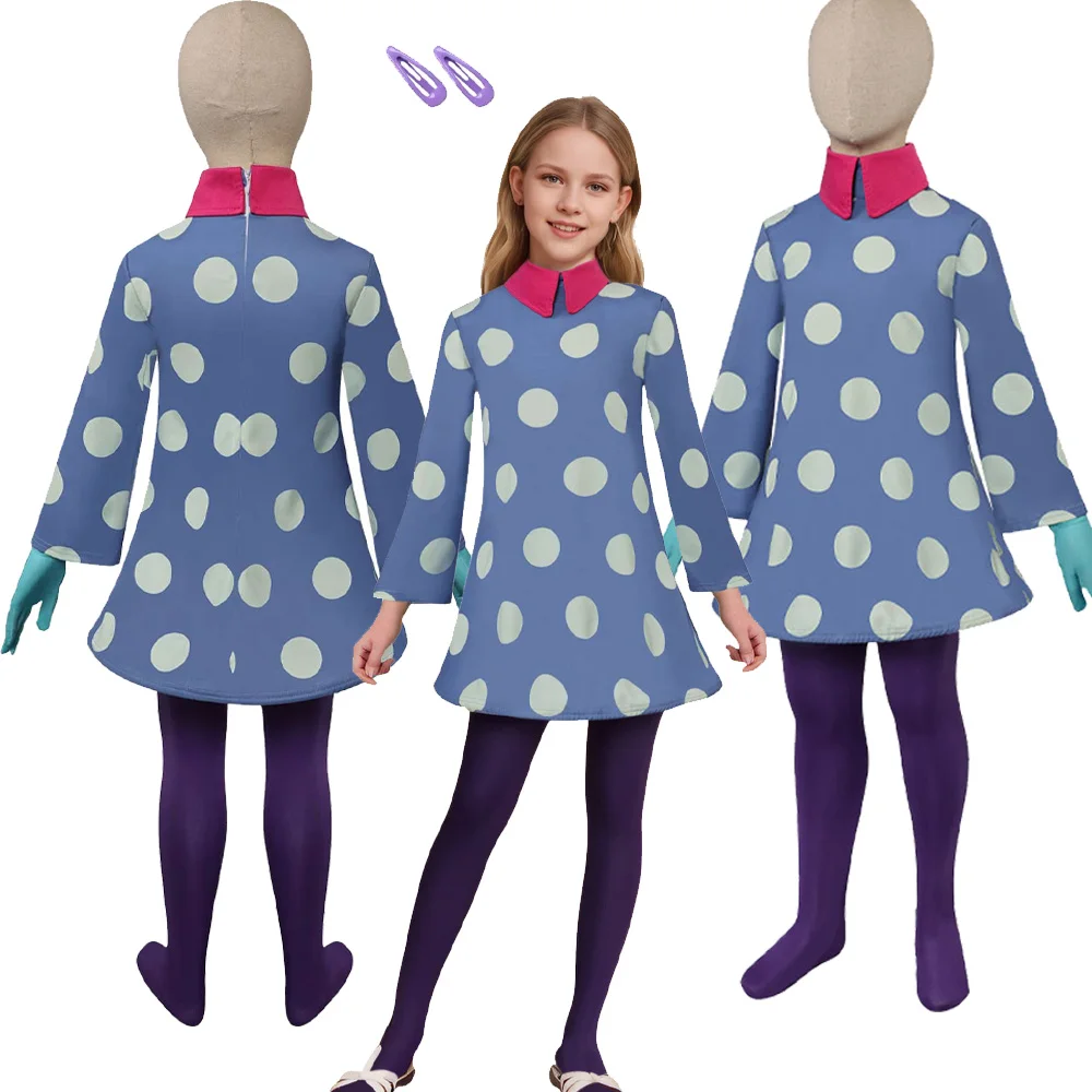 Envy Cosplay Costume pour enfants, Insides 2 Cartoon, Robe, Gants, Roleplay, Vêtements pour filles, Tenues d'Halloween, Carnaval, ixtrempée