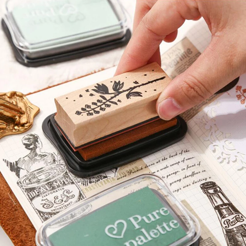 20 Colors Vintage Inkpad For Stamp DIY Crafts Scrapbooking Large Size Ink Pads Rubber Wooden Stamps Inkpads Paper Decor