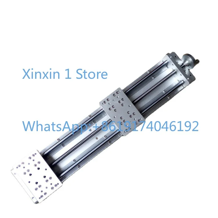 KR100 SBR Cylindrical Guide Rail, Double Moving Panel, Manual Screw Slide 600mm