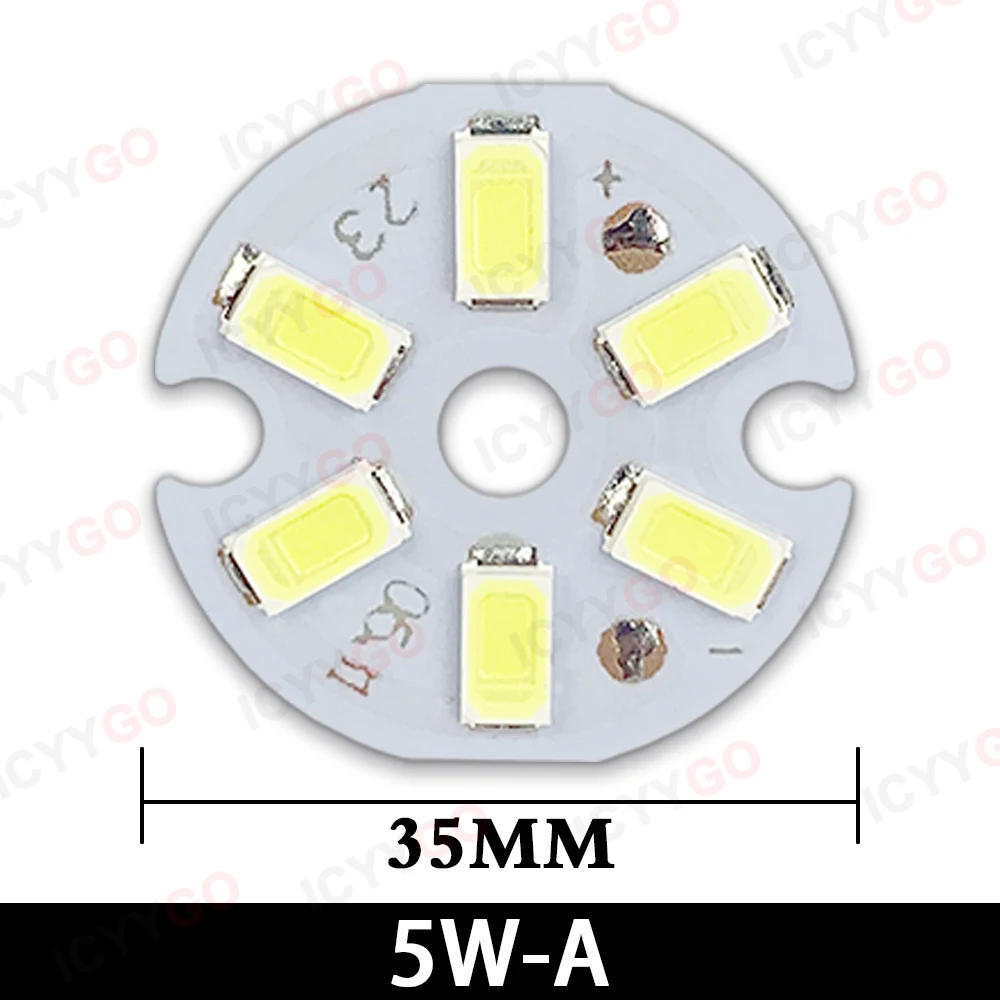 Imagem -04 - Placa de Luz Led de Alto Brilho 2w 3w 5w 7w 9w 12w 15w 20 Mm100 mm Smd 5730 para Lâmpada Faça Você Mesmo Fonte de Luz de Transformação Circular Peça