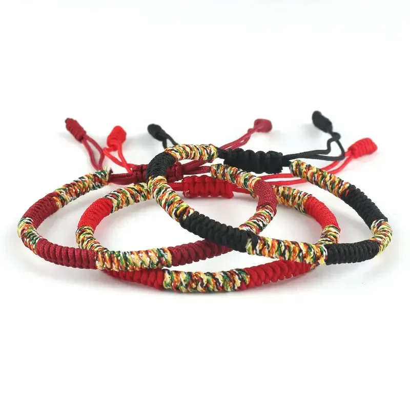 Tibetan Buddhism Lucky Bracelet Unisex Braided Adjustable King Kong Knot Red String Bracelets for Men Women Couple Pulsera
