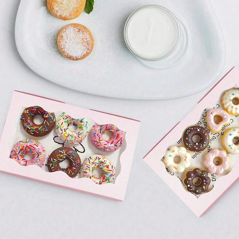 10/20 Stücke Kraftpapier Kuchen Süßigkeiten Boxen Rechteck Offenes Fenster Hochzeit Schmuck Schokolade Geschenk Verpackung Boxen Backen Party liefert – Detail 6