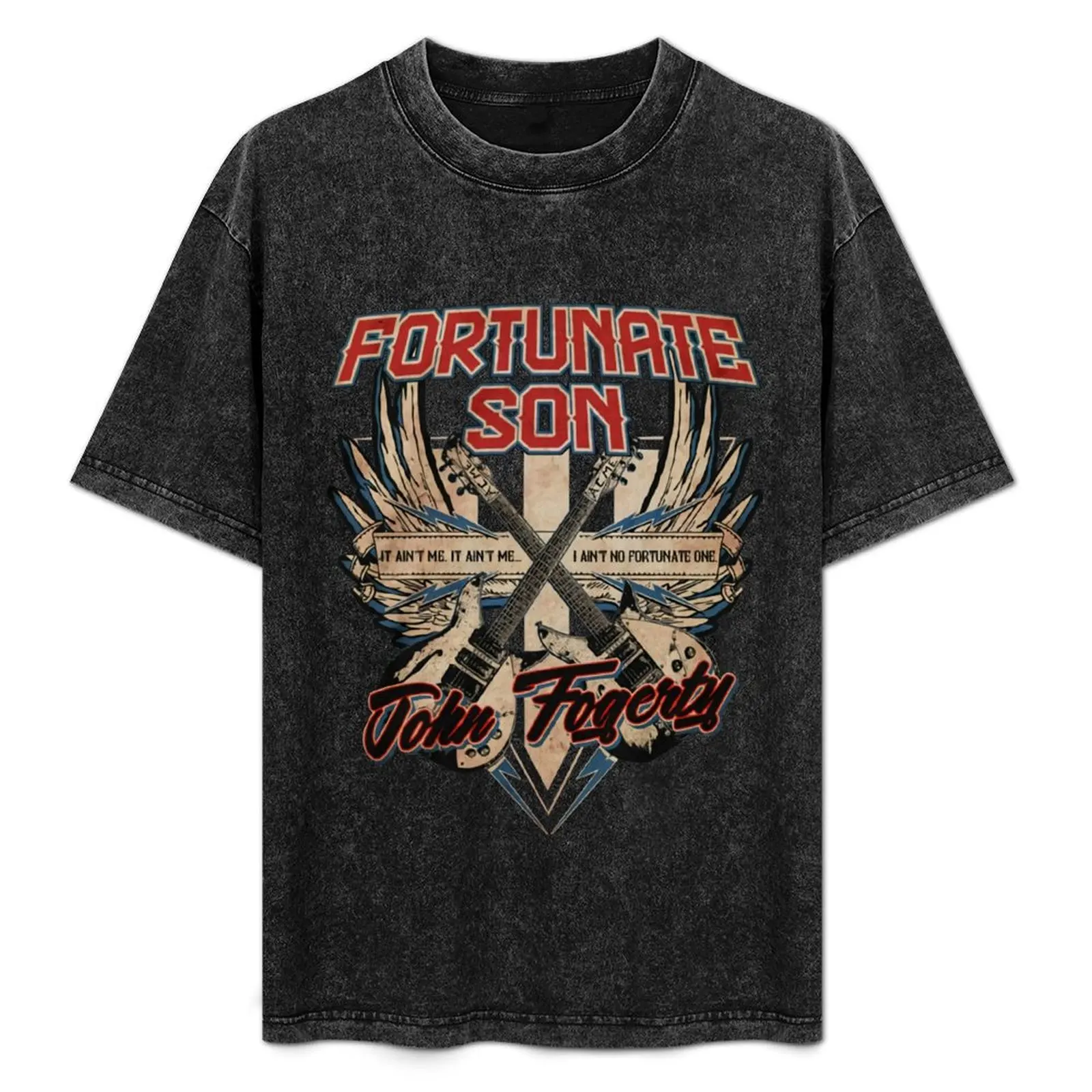 

John Fogerty Fortunate Son Fitted Jersey T-Shirt Long Lasting Casual T-Shirt