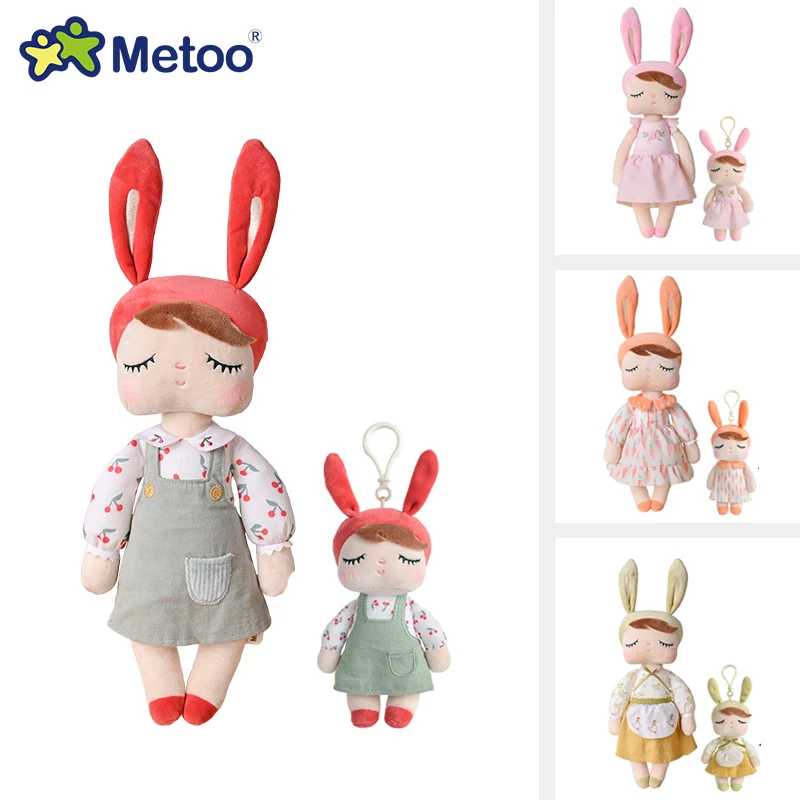 2Pcs Soft Plush Toys Cute Mother Kid Doll Set Angela Rabbit Plushies Stuffed Bunny Animal Baby Toys Original Metoo Dolls