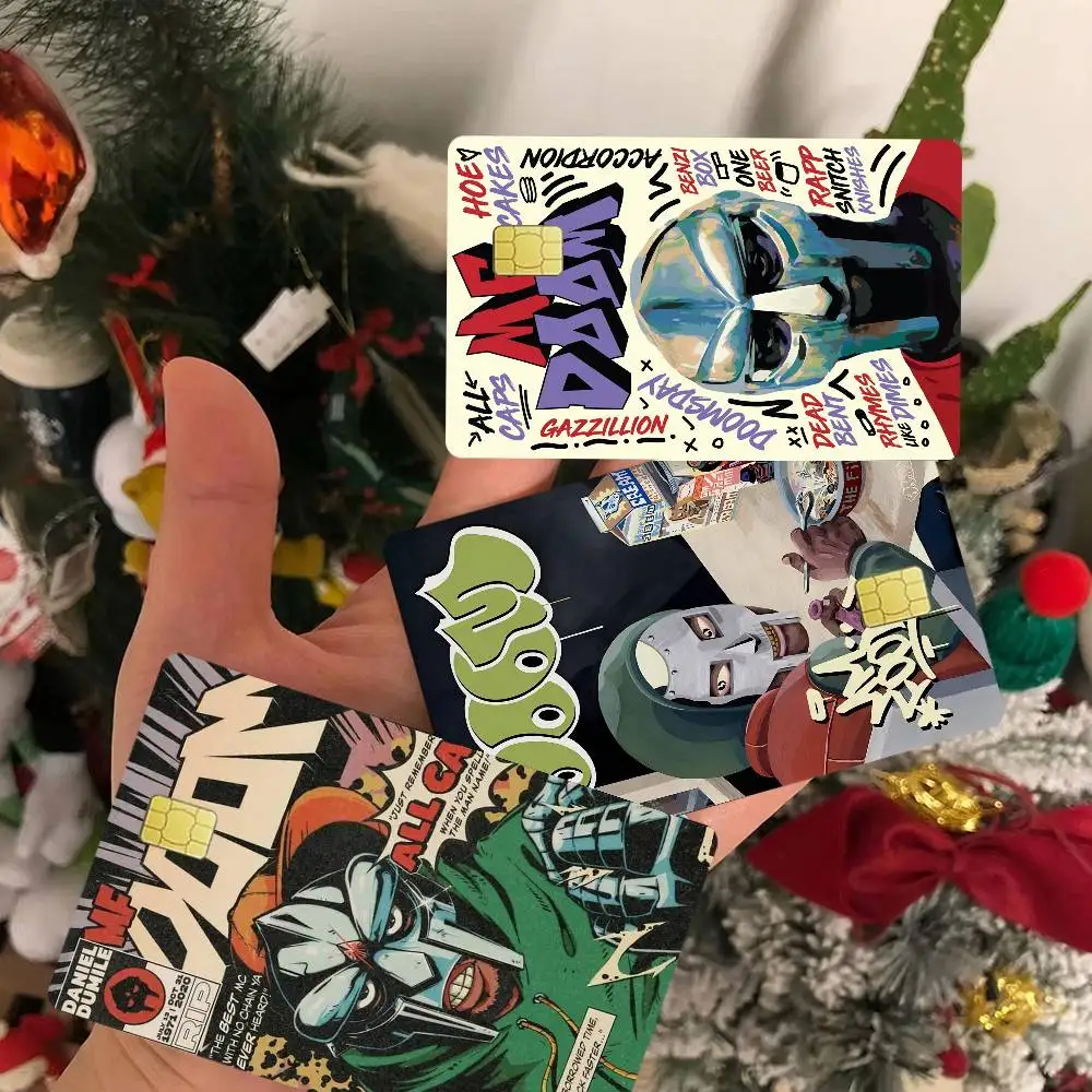 MF Doom الهيب هوب الراب Diy بطاقة الخصم الائتمانية ملصق الطرف ملصق الديكور مقاوم للماء رقاقة صغيرة بطاقة الجلد ملصق #2