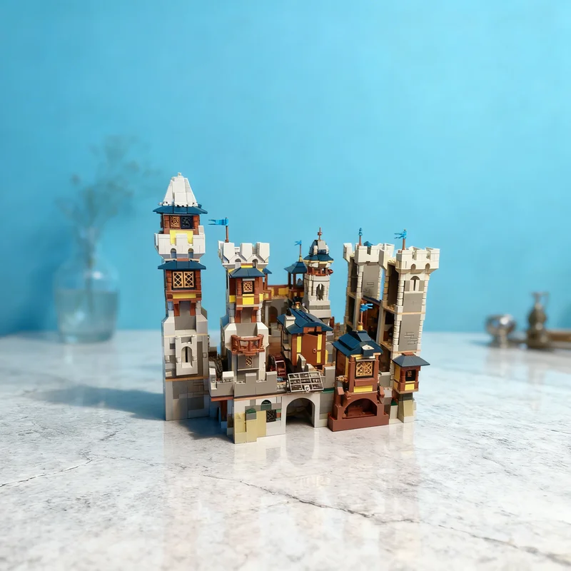 

4693 детали MOC Black Falcon S Citadel: Полный набор строительных блоков для модели Замка Соколов, креативный подарок, DIY-декор для взрослых, премиум-класс