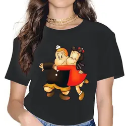 Women's Toby T Shirts Little Lulu Cartoon Pure Cotton Tops Novelty Short Sleeve Round Collar Tee Shirt Classic T-Shirts