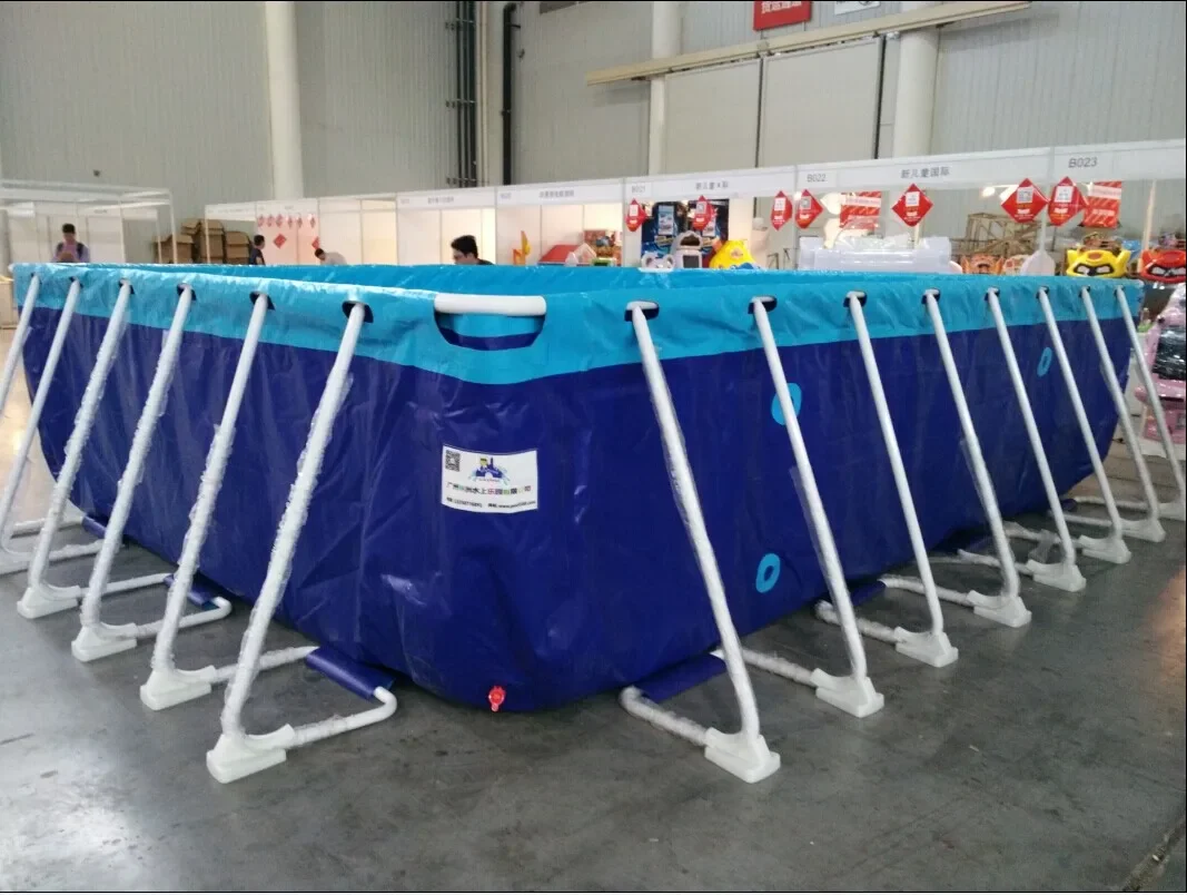 professional factory supplier water park swimming pool, PVC moveable metal pool for kids and adult with filter Lilytoys