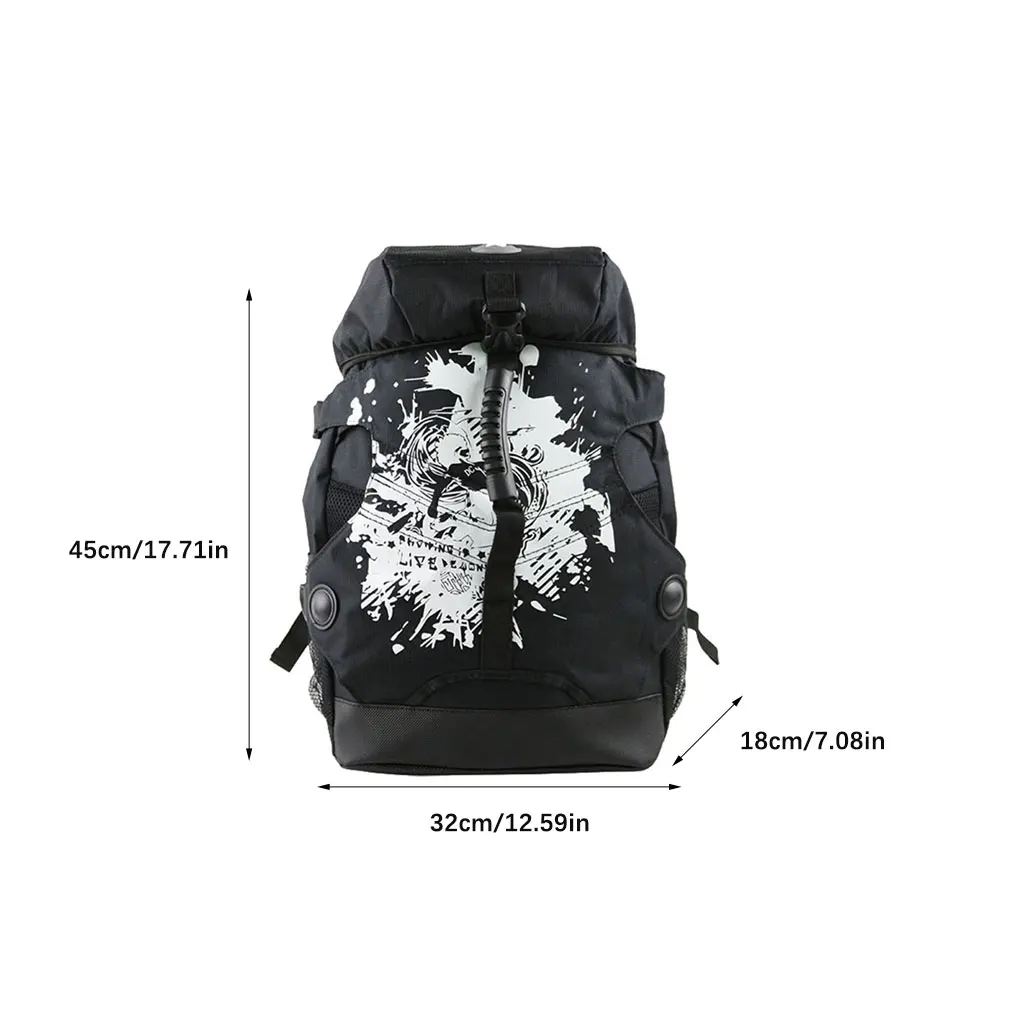 Unisex profissional patins mochila, durável nylon sacos de desporto, multi-bolso, moda ao ar livre