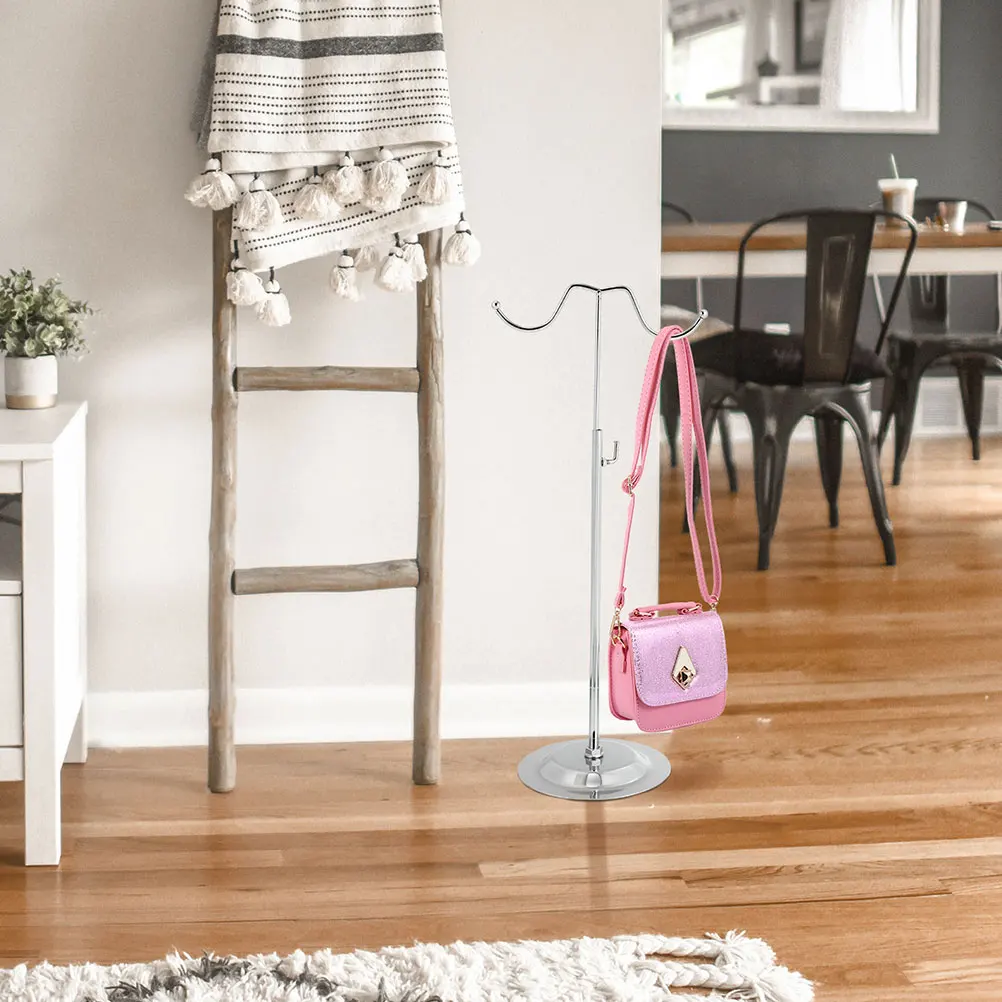 

2 pcs Adjustable Metal Home Coat Hanger Bag Display St for Purse Storage 38 68cm Durable Stainless Steel Rack