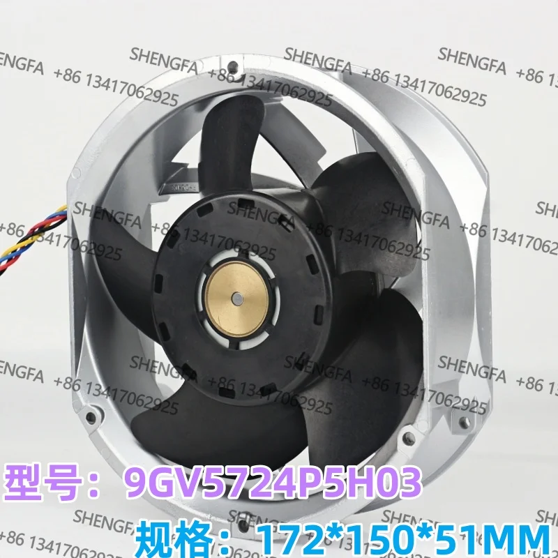 Cooling fan Sanyo 5V 12V 48V 17251 17CM 172X150X51MM Large air volume violent axial flow inverter 9GV5724P5H03 DC 24V 2.3A