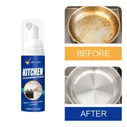 Kitchen Grease Foam Cleaner Heavy Duty Cleaner Oil Stains Degreaser Grills Ovens Dirts Cleaning Household Bubble Cleaner Foam