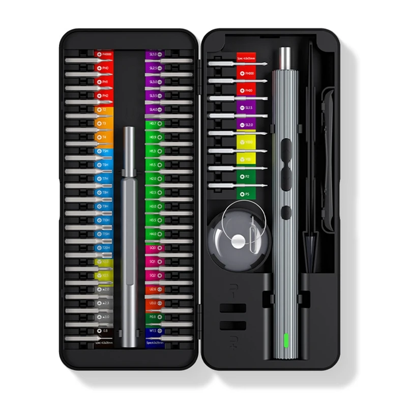58-In-1 전기 스크루 드라이버 세트 정밀 도구 충전식 미니 소형 키트 무선 시계 모바일 휴대 전화 수리