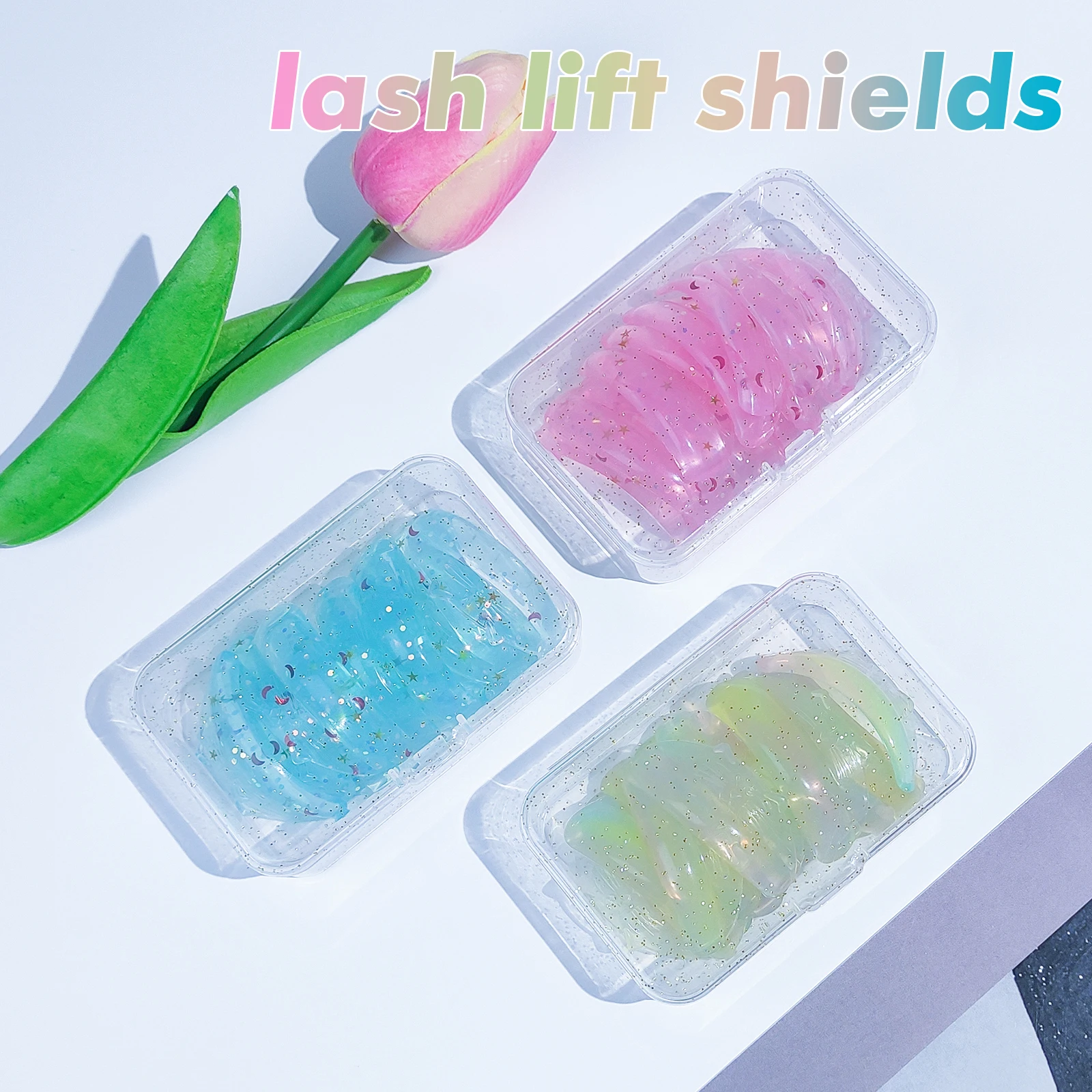 Lomansa 7 أزواج C حليقة سيليكون رمش بيرم منصات لزجة جلدة قضبان درع رفع ثلاثية الأبعاد رمش بكرة الشعر اكسسوارات ماكياج أداة #6