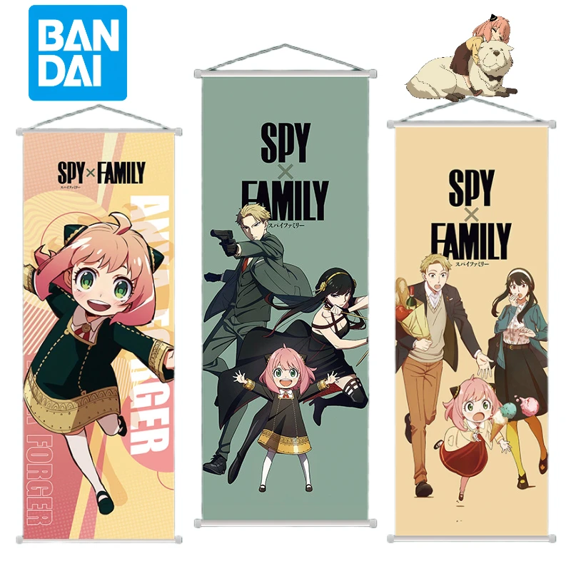 New Bandai SPY×FAMILY House Anya Forger Wallpaper Poster Hanging Picture Twilight Yor Forger Scroll Hanging Decoration 25*70cm