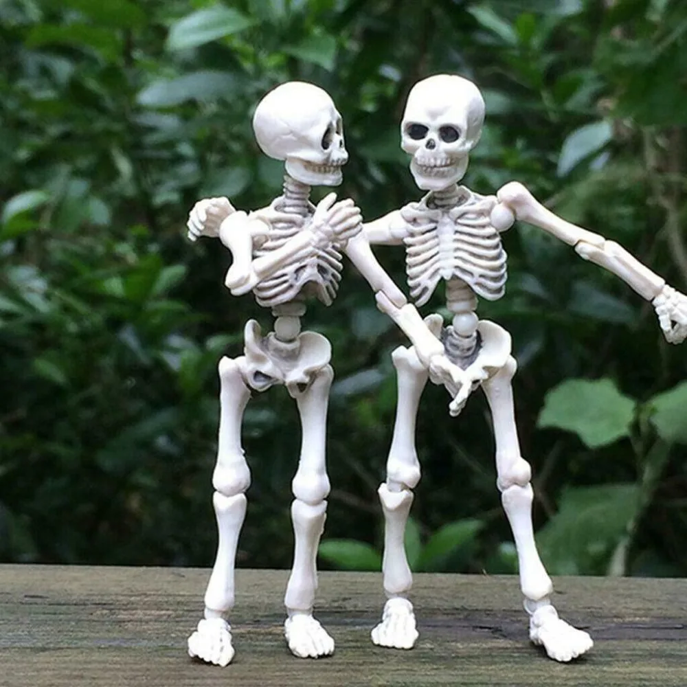 Nuevo Mini figura de juguete móvil Mr. Bones, divertido y bonito esqueleto, regalo, calavera, cuerpo completo