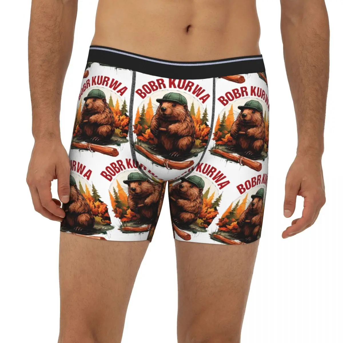 

Длинные трусы-боксеры Bobr Kurwa Bober Beaver, короткие мужские трусы, удобное нижнее белье для мужчин, подарки бойфренду