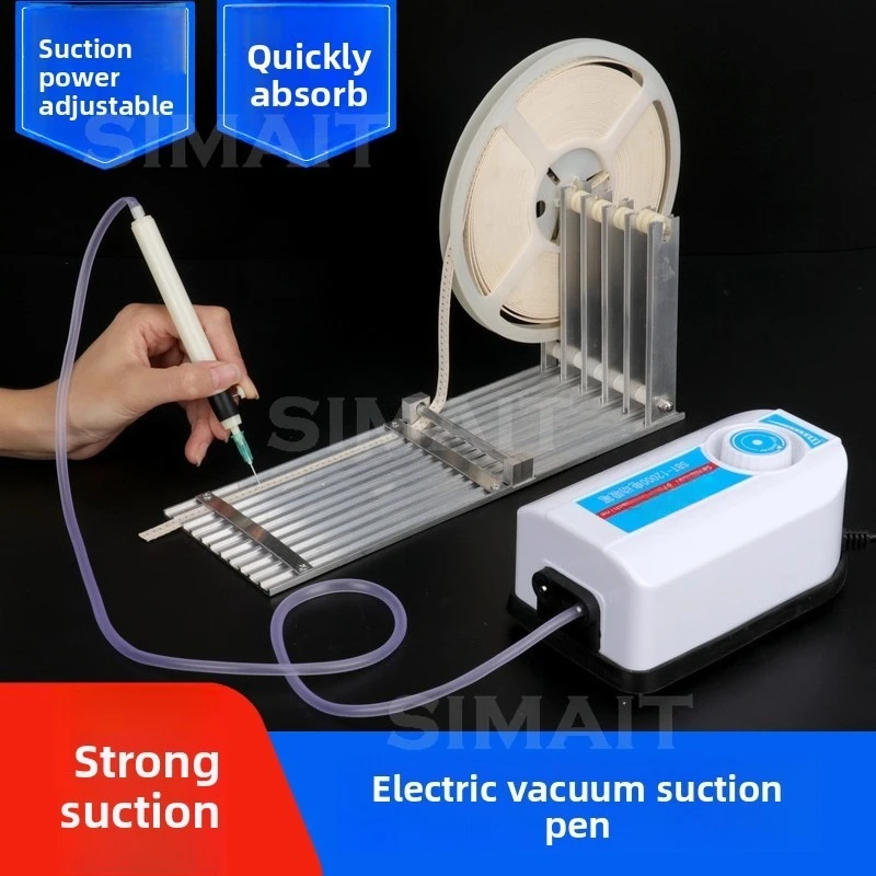 SMT Manual Pick-and-Place Machine with Electric Vacuum Pen & 5-Slot Feeder Rack | IC Suction Tool Kit