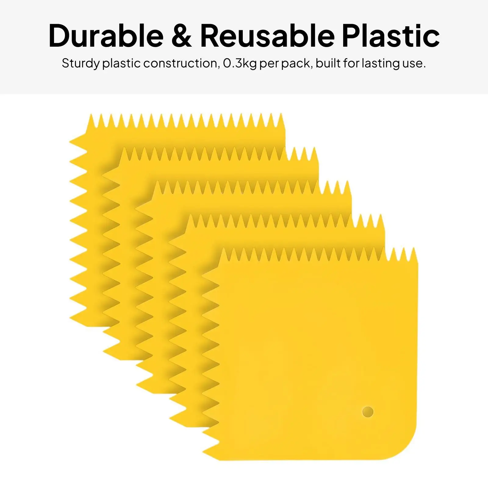 Notched Glue Applicator Plastic Adhesive Spreader Multifunctional Silicone Scraper for Epoxy Paste Filling and DIY Projects