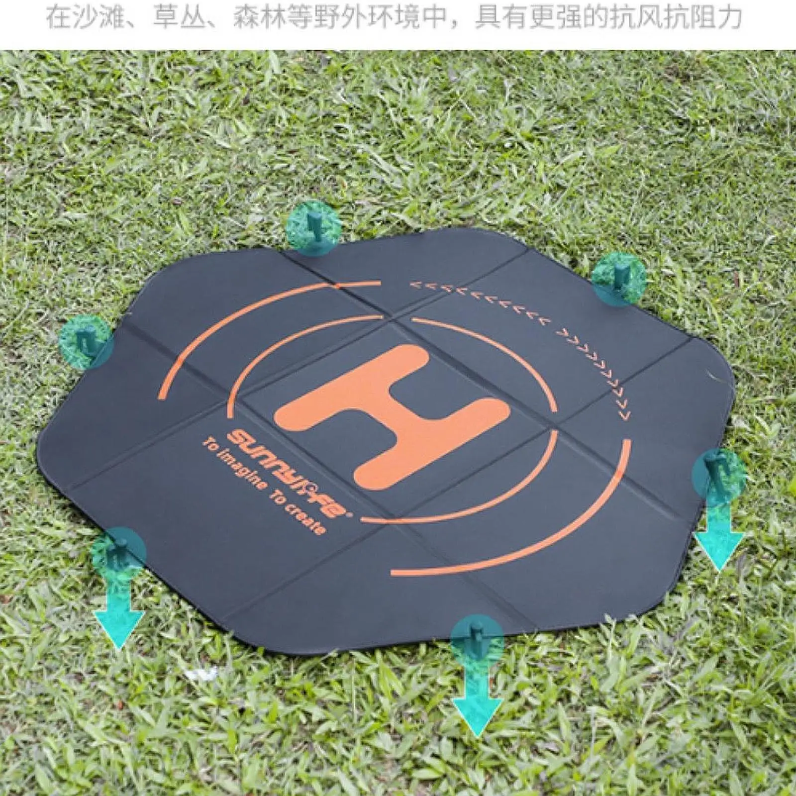 Drone Landing Pad RC Drone Mat Foldable Helipad for Park Beach Outdoor