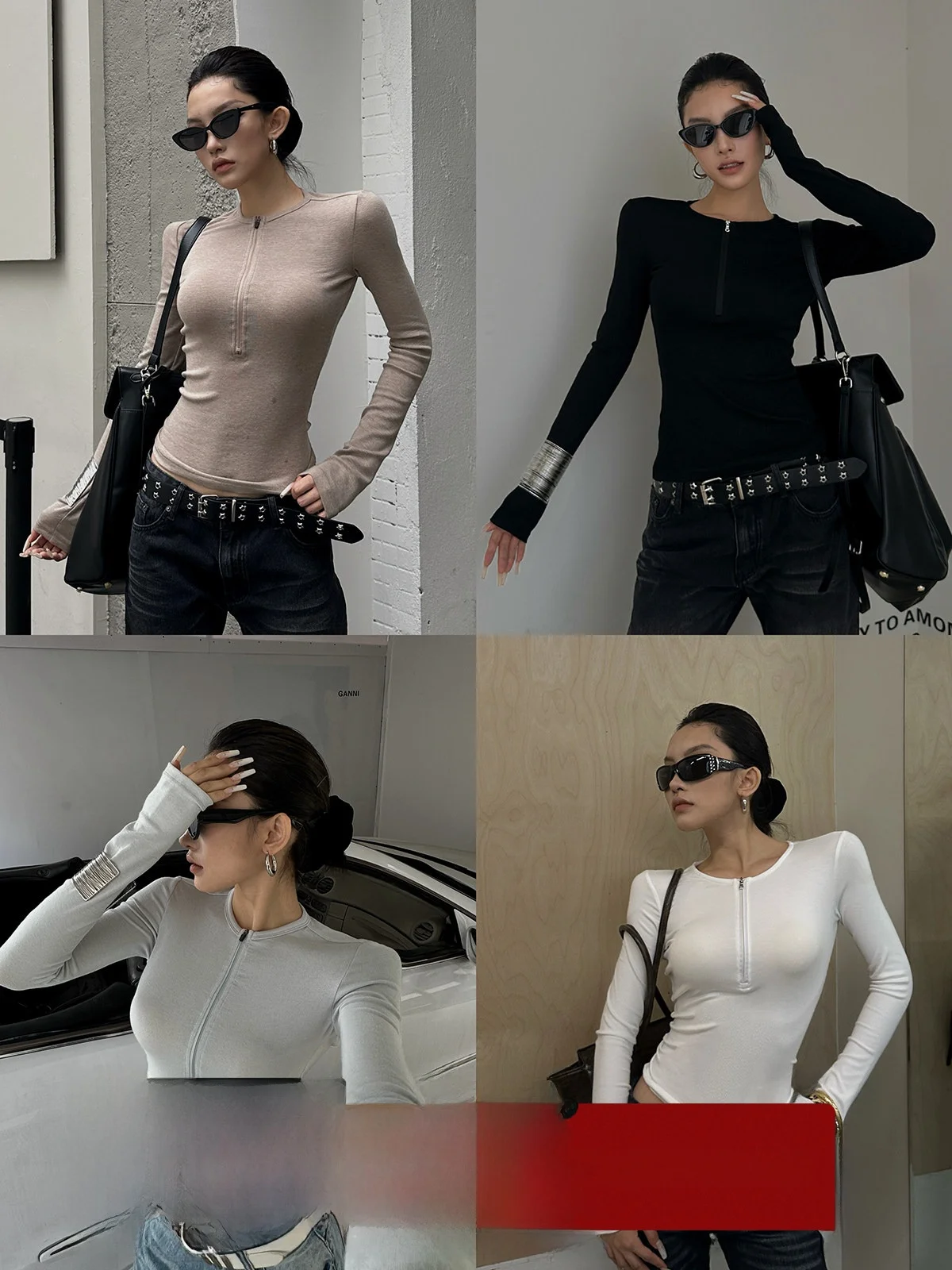 

Женская зимняя приталенная футболка Gogo Burn American Style Coffee с длинным рукавом на молнии, базовый слой, повседневная одежда