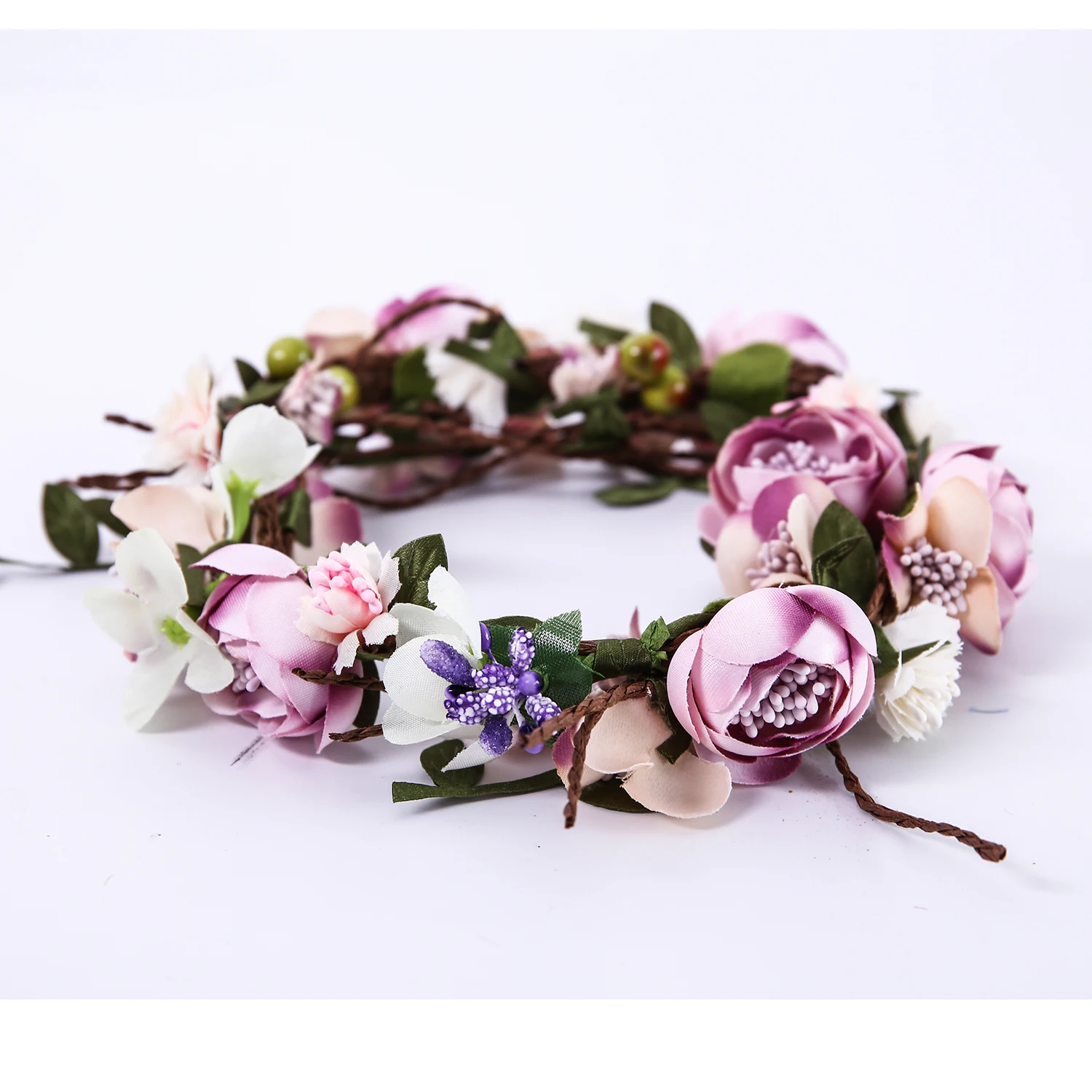 Wedding Flower Wreath wedding decoration bridal hair headdress Flower Crown hair accessories adjustable party garlands