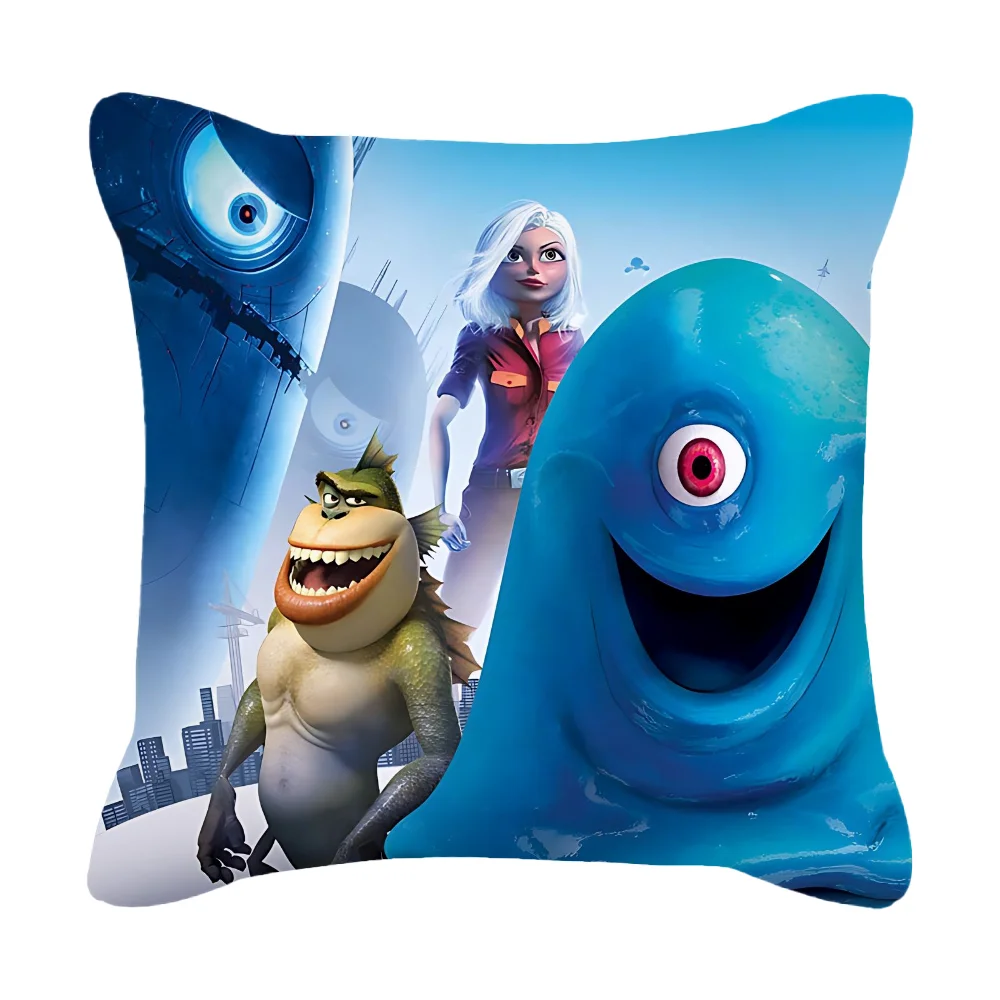 M-Mon-sters Vs. AAliens (2009) Christmas Decorations for Home Decor Items Christmas Pillow Cases Decorative Cushion Covers 45x45