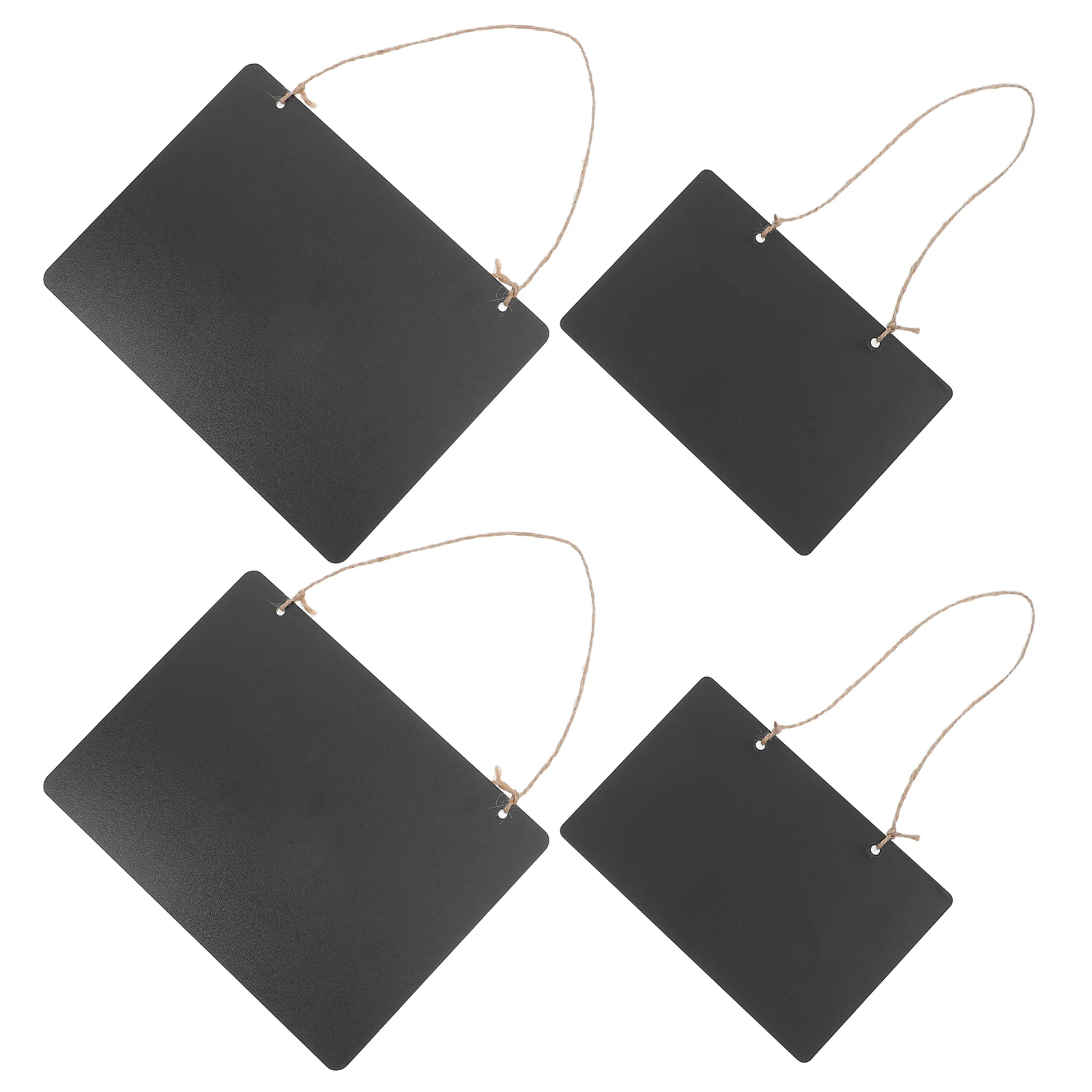 4 Pcs Hanging Blackboard Double Sided Message Sign Pet Home Party Chalkboard Signs Wood Erasable