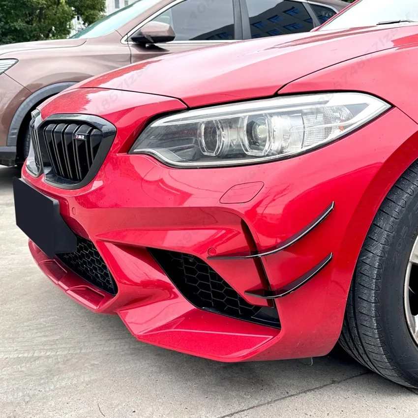 

For BMW 2 Series M2 F87 2016-2021 Coupe 2 Door Front Bumper Side Air Vent Trims Car Intake Frame Cover Spoiler Canards Splitter