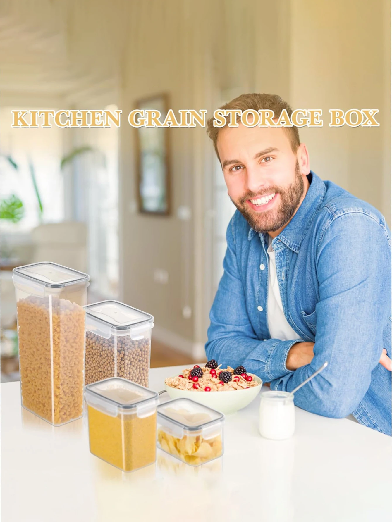 10pcs kitchen gadgets, sealed pasta boxes with LIDS, labels and markings - versatile containers for pasta, dry food, flour