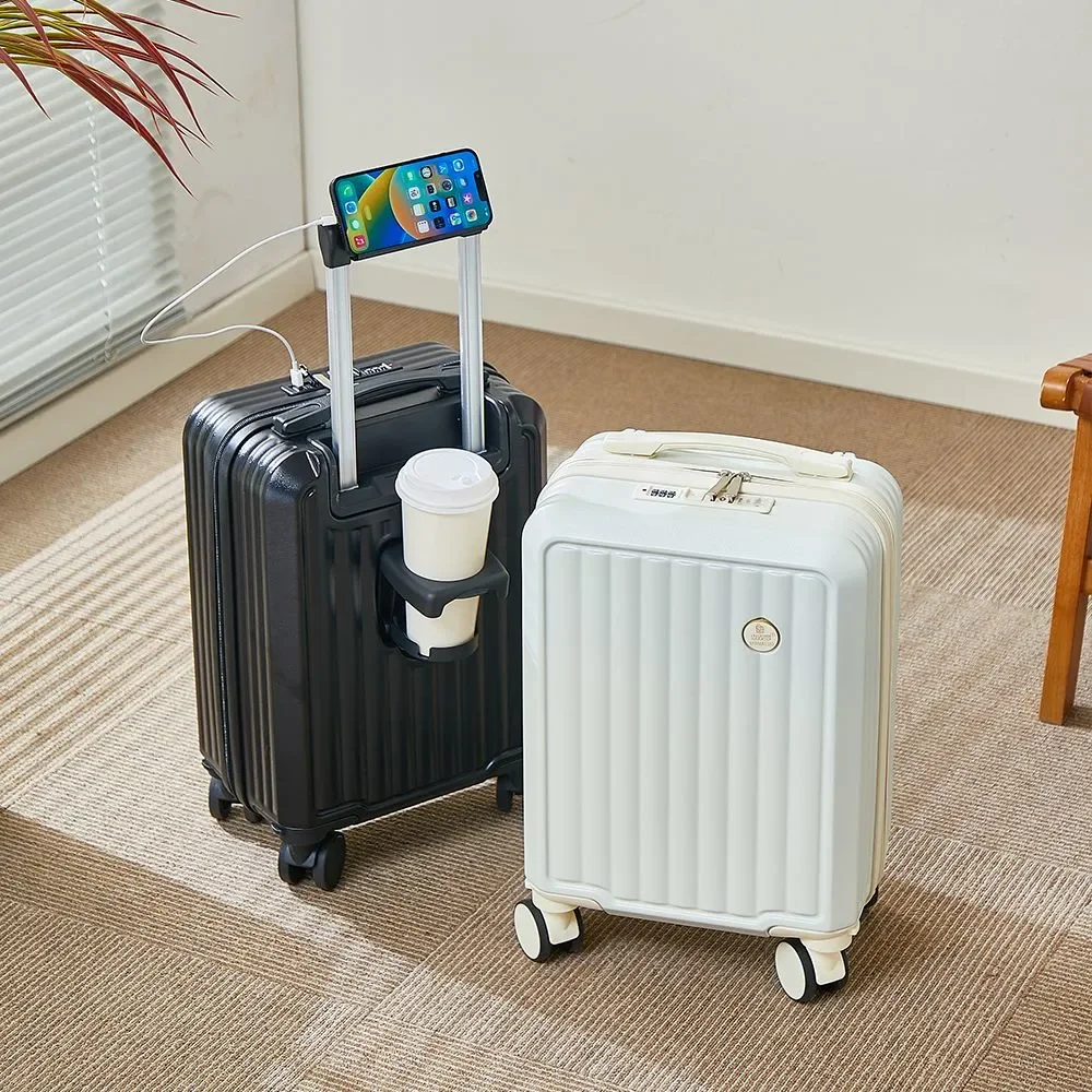 حقيبة سفر مع حامل أكواب وحامل هاتف، أمتعة محمولة ومريحة، أحدث طراز لحقيبة السفر لسهولة السفر #3