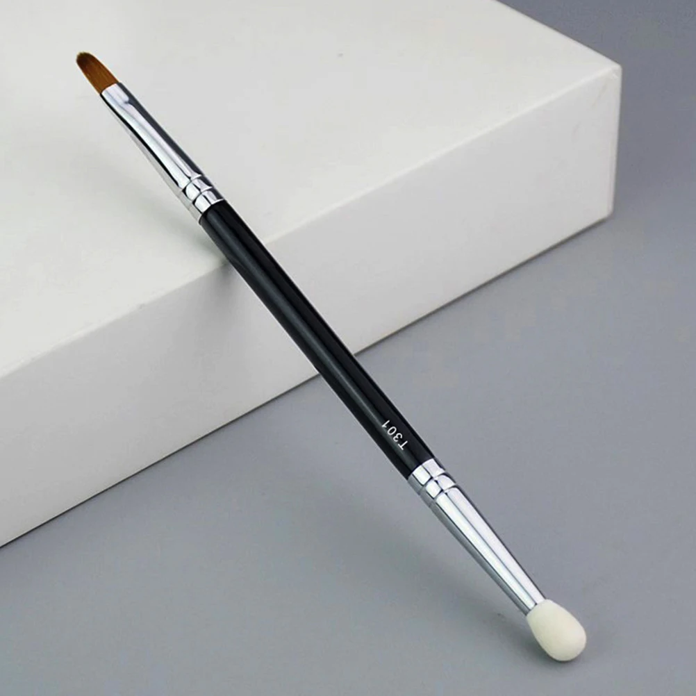 3 stks dubbele kop concealerborstel lange tijd gebruik draagbare make-up benodigdheden dual-ended eyeliner spons reiscosmetica borstels