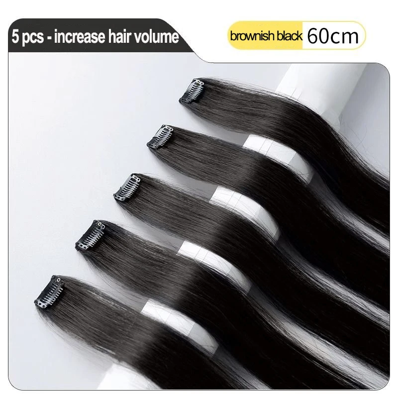 24 Inch Black Straight Hair Extensions with Clips