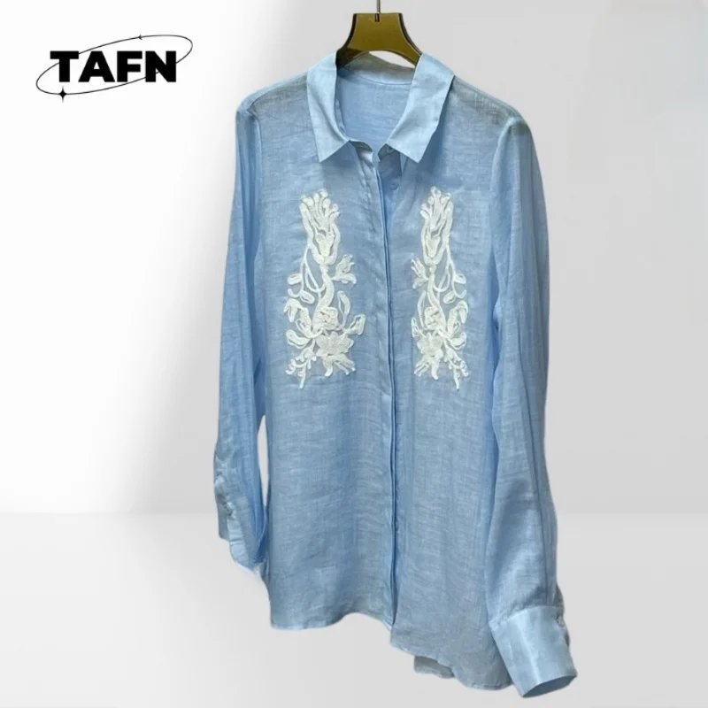 

Women's Striped Button Shirt Loose Fit Long Sleeve Blouse Ladies Ruffle Shirt Elegant Puff Sleeve Chiffon Blouse A25133