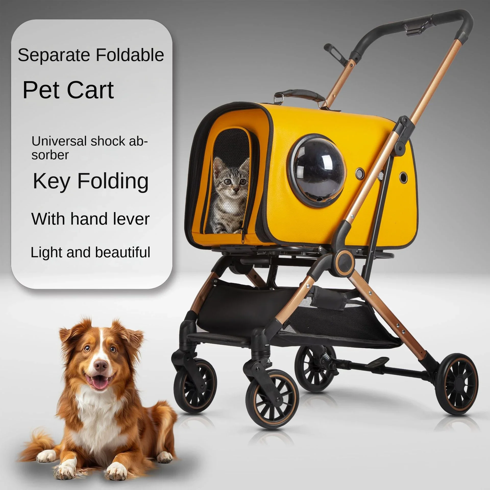 

Convenient and Foldable Dog Carrier for Small Medium Dogs and Cats, Perfect for Outdoor Travels