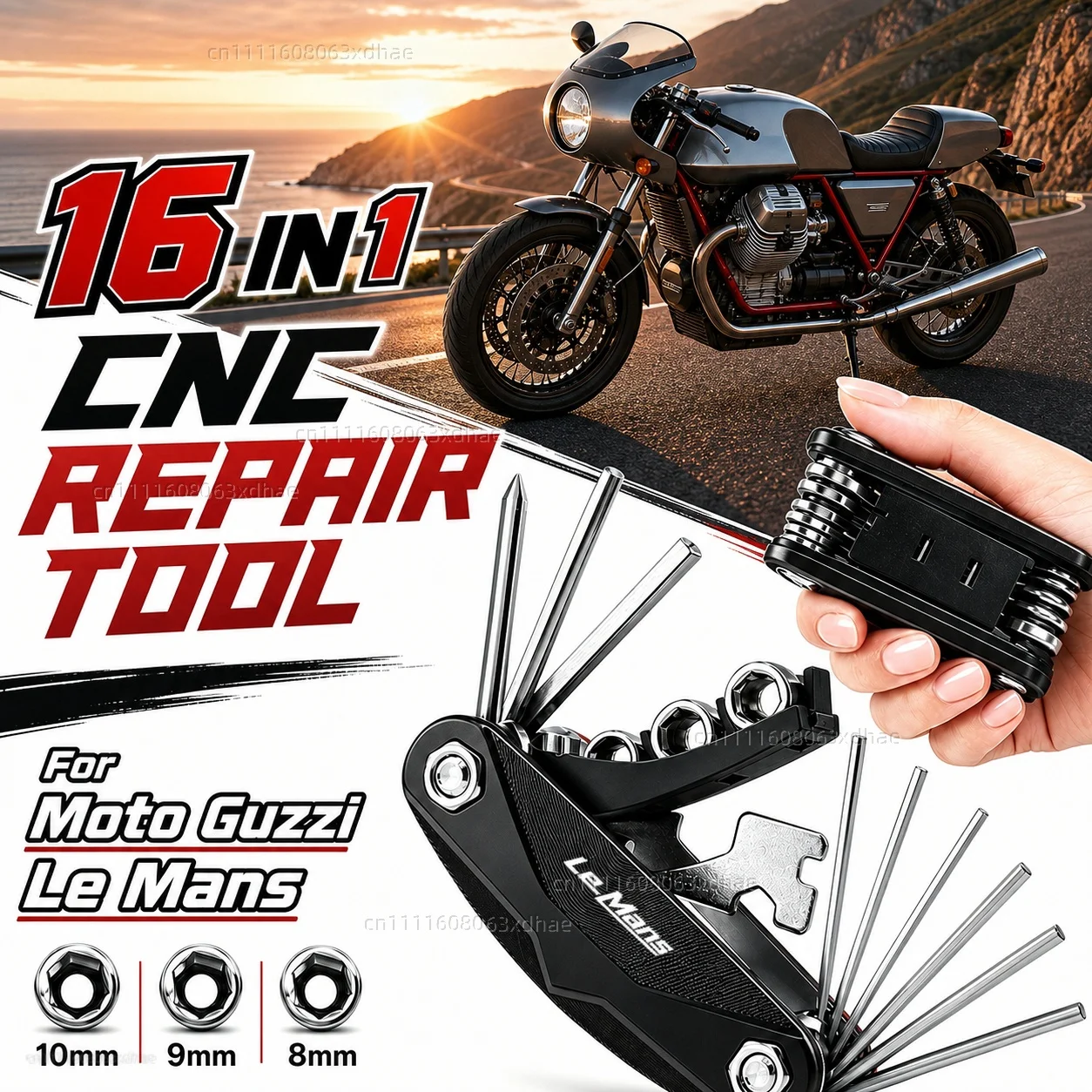 

For Moto Guzzi Le Mans 1976-1993 2001-2006 Classic Motorcycle Tool Repair Kit Multifunctional Screwdriver Wrench Hex Key Set
