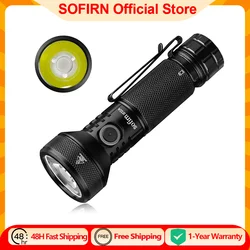 Sofirn if22a 2100lm lanterna 21700 luz poderosa sft40 led 629m de longo alcance usb c recarregável carregamento lance tocha