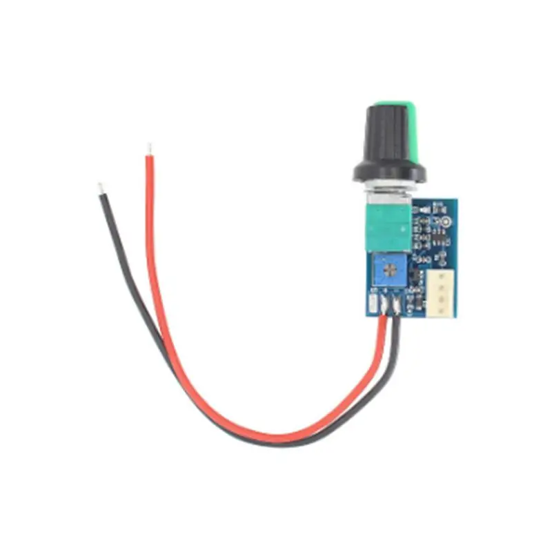2X DC 12V Adjustable 0%-100% PWM Fan Speed Controller With Knob Switch 4 Wire Fan Speed Governor Noise Reduction-AT64