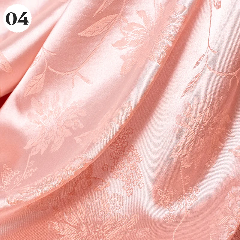 High End Jacquard Acetic Acid Satin Fabric Dark Texture Retro Ethnic Style for Cheongsam Horse Face Skirt Silk DIY Sewing Fabric