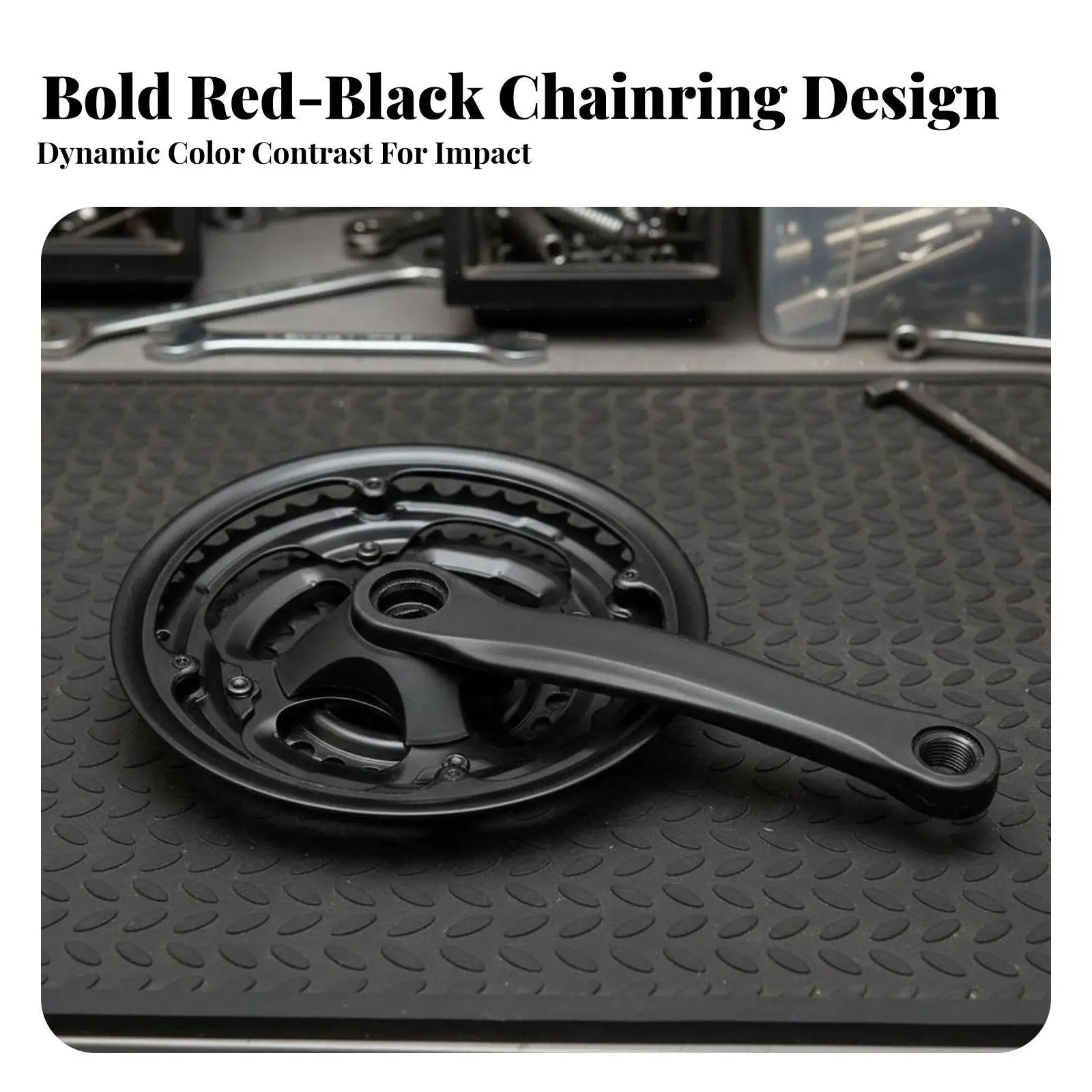 Mountain Bike Crankset Chain Guard Triple Chainring Crankset High Strength