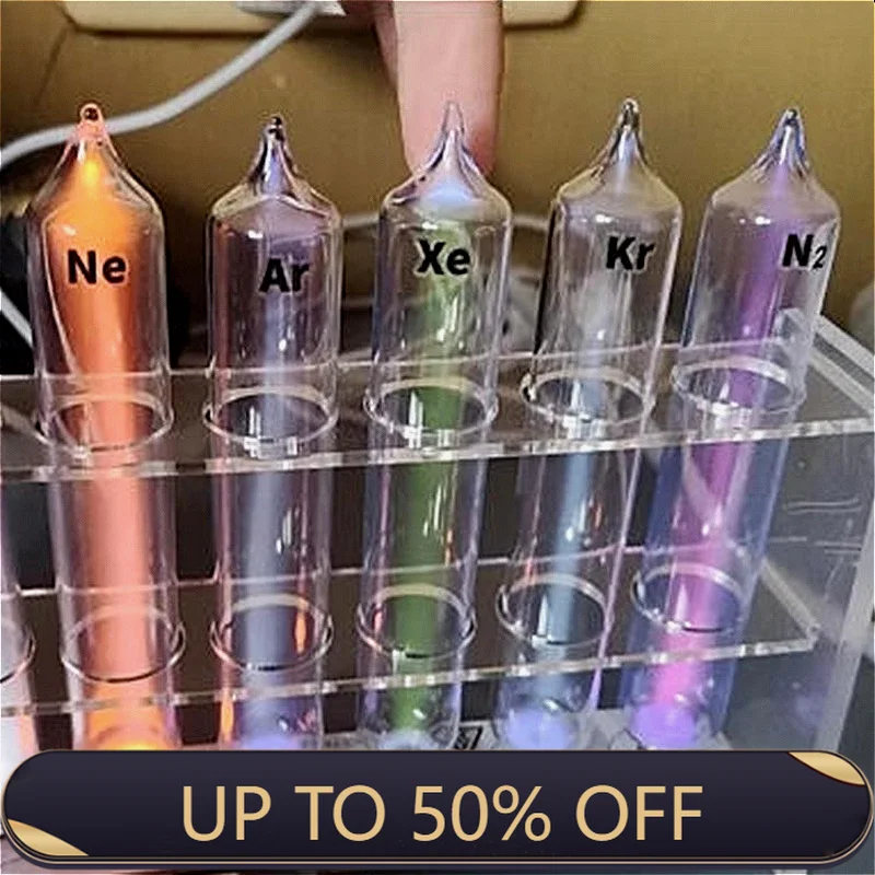 Rare Gas Luminescent Tube Creative Figurine Glass Seal Lamp Minimalist Desktop Sculpture Decorative
