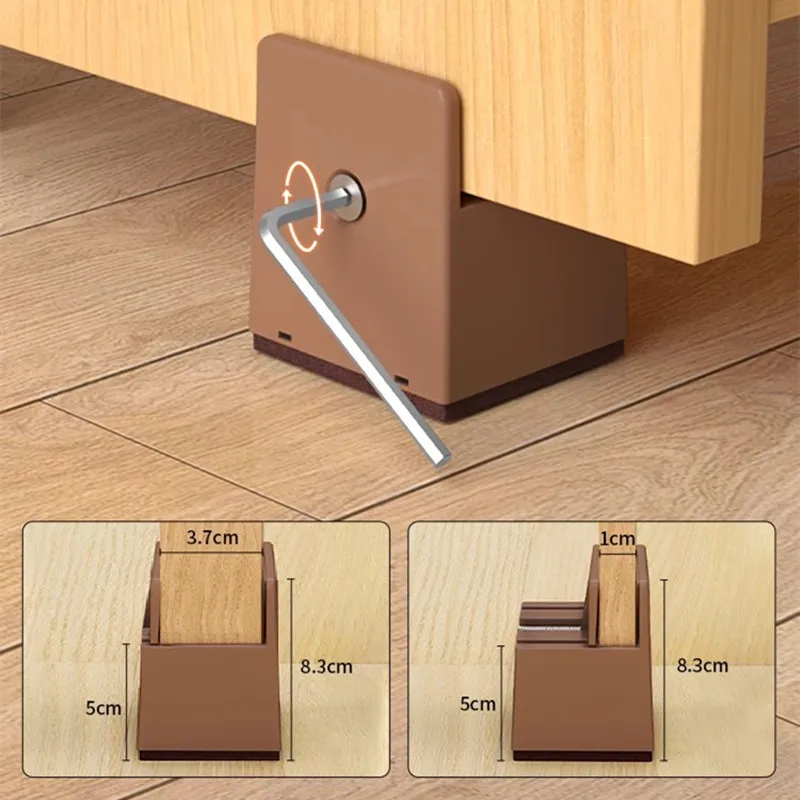 5/10CM Adjustable Chair Feet Riser Screw Clamp 2 4 Inch Height Heavy Duty Sofa Tables Bed Furniture Risers With Screw Clamp 4Pcs image 5