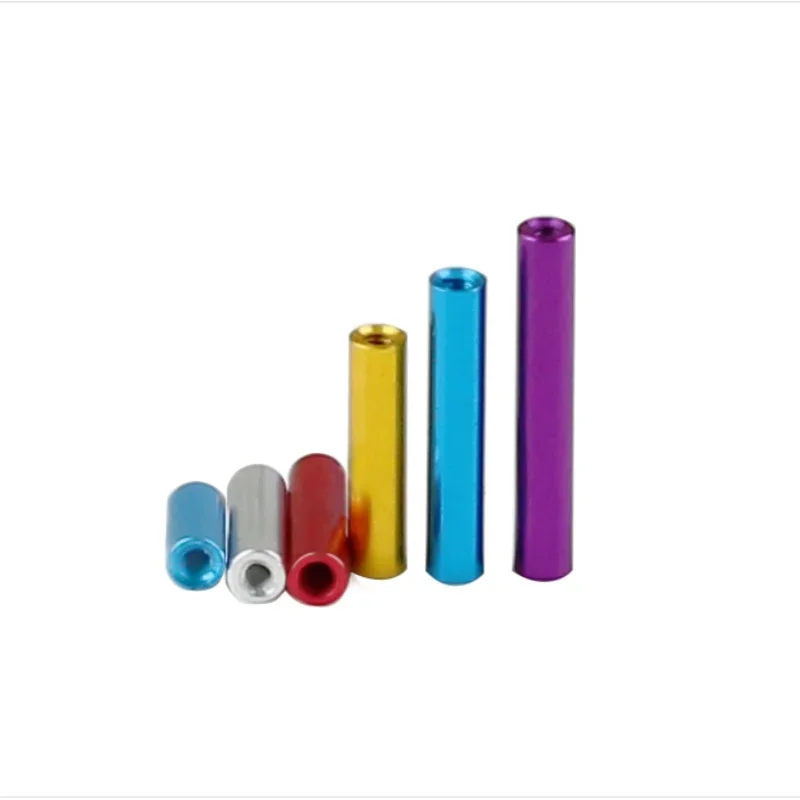 10pcs M2 M2.5 Colourful Aluminum Round Standoff Spacer,Thread Sleeve Rod Bar Stud,Drone Accessory Nuts Anodized