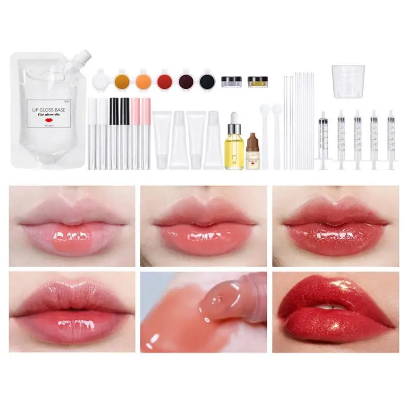 DIY Lipgloss Making Kit Zelfgemaakte lippenbalsem Making Set Maak je eigen lipgloss Science Kit voor meisjes met glitters Fun