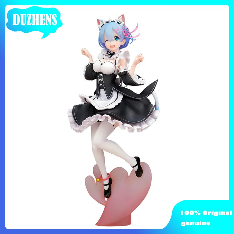 

100% Original:Anime Re:Zero REM Cat ear maid 24cm PVC Action Figure Anime Figure Model Toys Figure Collection Doll Gift