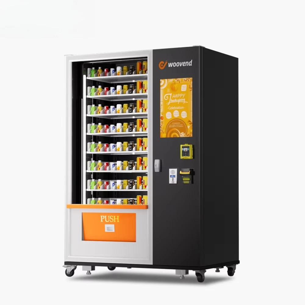 Máquina de Venda Automática Comercial por Atacado para Bebidas com Pagamentos por Cartão de Crédito/Dinheiro, Serviço OEM/ODM, Máquina de Venda Automática de Lanches para Cinemas e Shoppings