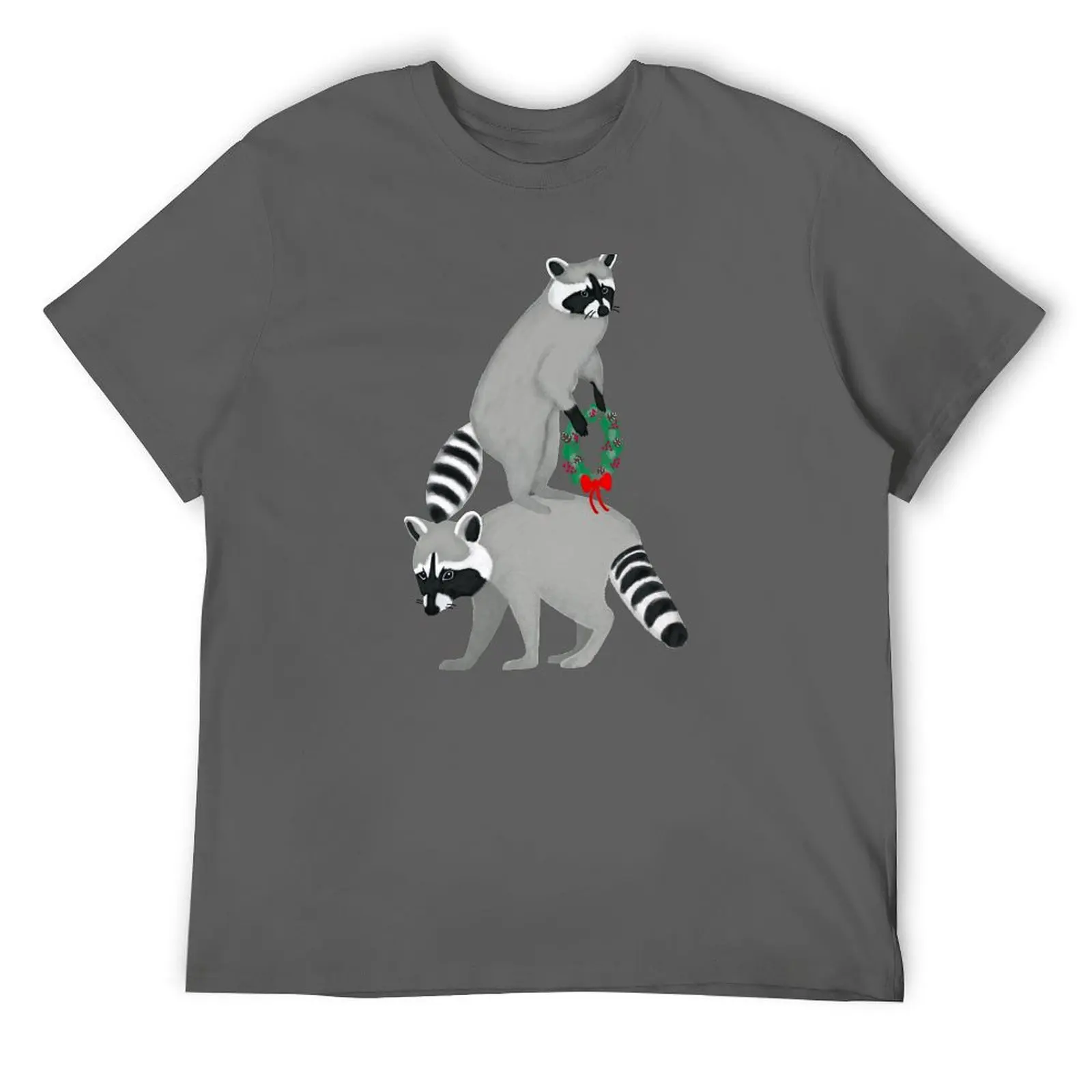 

Raccoons Deck The Door Before Christmas T-Shirt plus size tops graphics topping mens t shirt graphic